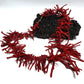 Collana frange di corallo rosso del mediterraneo qualità extra in argento 925